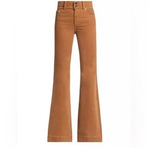 Alice + Olivia Size 28 Beautiful High Rise Bell Bottom Corduroy Camel Pant